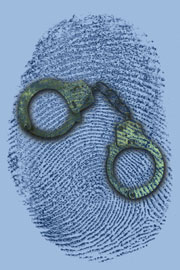 thumbprint and handcuffs