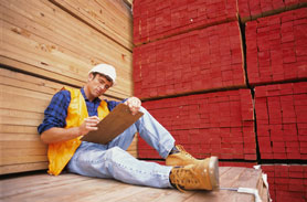 workman on construction site